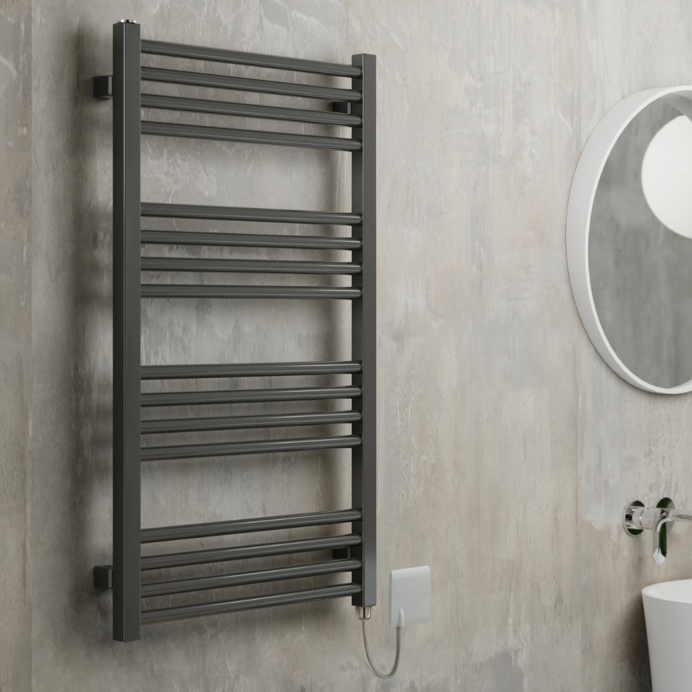Terma Fiona Grey 900 Electric Towel Rail/Element | Sanctuary